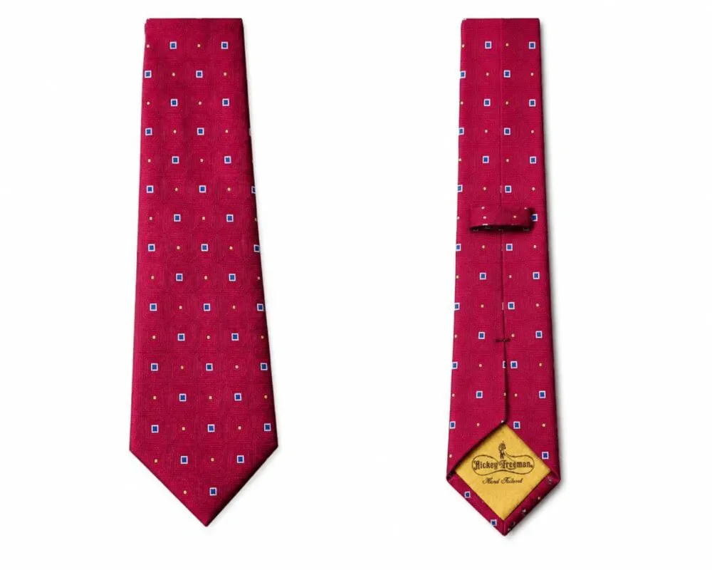 HICKORY FREEMAN Hand Tailored Formal Silk Tie